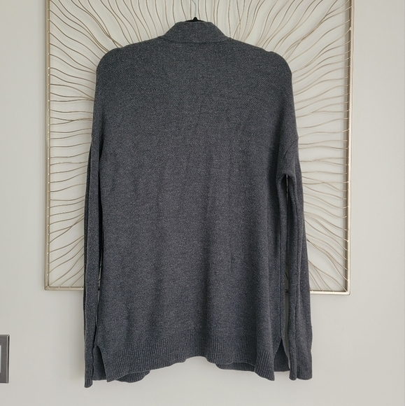 Joie Varda Wool Cashmere Blend Open Front Knit Cardigan Sweater Dark Gray XS - Picture 4 of 9